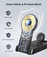 Station de charge magnétique sans fil 3-en-1 pliable et portable pour iPhone 17-12 Pro/Max et Apple Watch