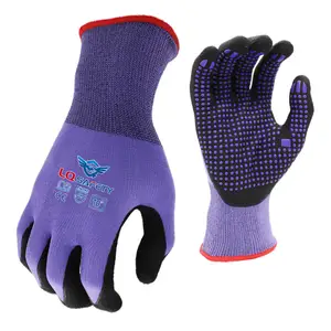 15G naylon Spandex toptan koruyucu eldiven üreticileri ucuz fiyat nitril köpük firma kavrama iş eldivenleri