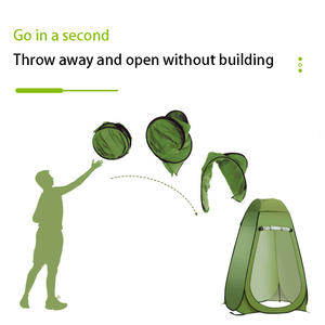 Topind เต็นท์อาบน้ำกลางแจ้งแบบพกพาสำหรับตั้งแคมป์กันน้ำมีกรอบไฟเบอร์กลาสตัวเลือกชั้นเดียวหรือสองชั้น - Product Image 3