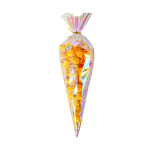 Arcobaleno iridescente olografico traslucido Opp Cellophane triangolo sacchetto con Twist <span class=keywords><strong>Te</strong></span> per dolci caramelle - Product Image 3