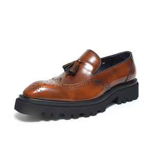 Chaussures habillées pour hommes en cuir véritable italien, style tendance, avec boucle, nouvelle marque, produits personnalisés - Product Image 6