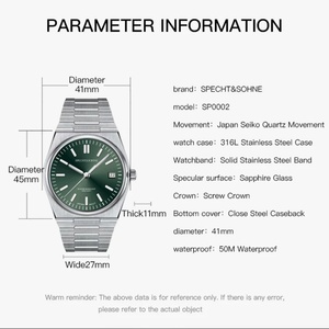 Dropshipping 2025: Productos Más Vendidos, Relojes de Pulsera para Hombre de 37MM, Relojes de Cuarzo Masculinos para Negocios, Acero, Resistentes al Agua 50M - Product Image 6