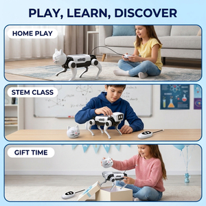 Whatnot Programmable Electronic Pet Dog <b>Toy</b> Futuristic Mechanical Robot <b>Puppy</b> Exploratory DIY Gathering Robot Dog <b>for</b> Kids - Product Image 4