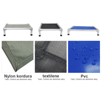 Benutzerfreundliches, modulares, erhöhtes Hundebett aus Aluminium für den täglichen Gebrauch von Haustieren unterschiedlicher Gewichtsklasse.