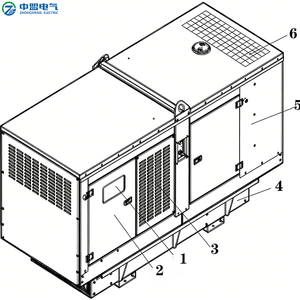 Générateurs silencieux de haute qualité à châssis insonorisé 100 kW 200 kW 1200 kW 1500 kW, groupe électrogène à refroidissement par eau ZM-PD200, large plage de puissance 100 kW 200 kW - Product Image 3