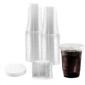 Paquete de 50 Tapas Transparentes para Smoothies de 16 Onzas, Vasos Reutilizables a Prueba de Fugas para Café Helado, Batidos y Bebidas Frías - Product Image 3
