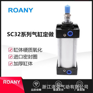 Cilindro Neumático Roany Sc32 de 32 mm, Cuerpo de Aluminio Anodizado Duro, Hecho a Medida - Product Image 1