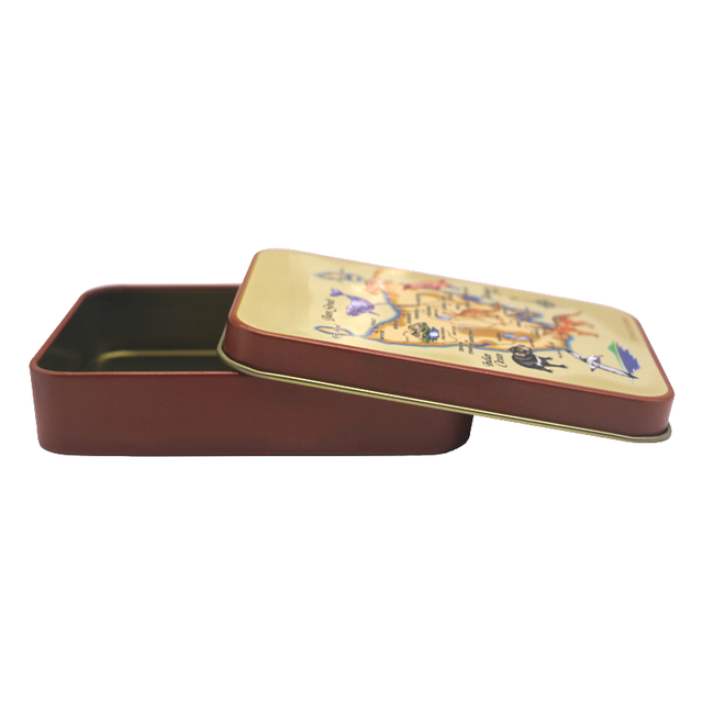 Custom Printed Decorative Metal Storage Tin Box for Gift Packaging and Promotional Use Tin case