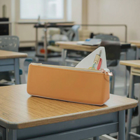 Étui à crayons en silicone populaire accepter Logo personnalisé pochette à crayons étudiant utiliser un sac d'école