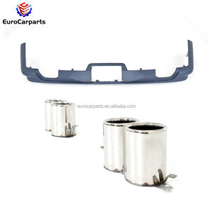Kit corpo PP adatto per VW <span class=keywords><strong>T6</strong></span> Tuning ABT Style Body Kit <span class=keywords><strong>2015</strong></span> anno ~ diffusore anteriore labbro posteriore punte di scarico coda Spoiler - Product Image 4