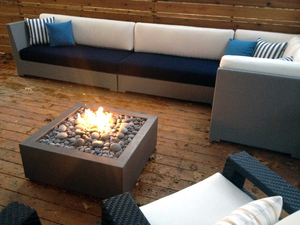 Outdoor Corten Steel Natural Propane Gas Fire Pit with Eco-Friendly Powder - Product Image 6