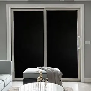 Totale Blackout pellicola per vetri 100% luce blocco Non adesivo Privacy pellicola di vetro per camera da letto casa oscuramento controllo del calore