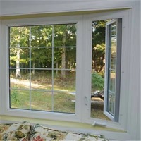 Norme canadienne Energy Star Façade de luxe moderne à battant Style balançoire Fenêtre en PVC Isolation thermique Acier inoxydable Fibre de verre