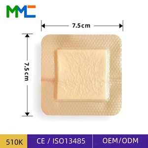 Pansement en mousse de silicone de classe II CE médical avec bordure souple, haute absorption, pour le traitement des ulcères scrauxs du coccyx - Product Image 2