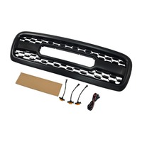 Kit de modernisation complet du pare-chocs avant style TRD avec calandre en maille et feux LED assortis, construction en ABS pour Toyota Sequoia 2001 à 2004