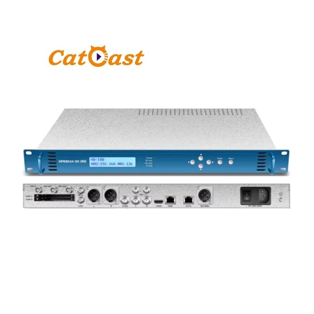 DVBS2 Satellite HD IRD Decoder with 2 CI Slot HD MI SDI AV IP Output