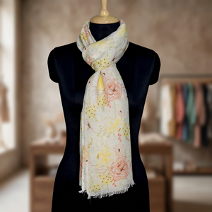Écharpes et châles traditionnels en coton et lin avec motifs imprimés numériquement, accessoires de mode pour femmes, fournisseur de confiance - Product Image 1