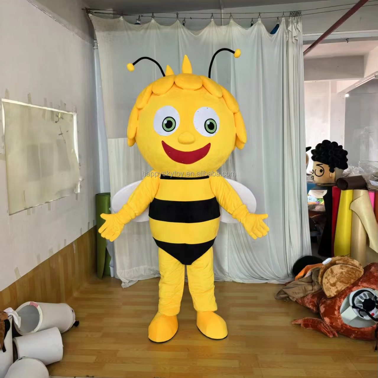 Surcotto Costume d'abeille pour adulte, costume de carnaval pour femme avec serre-tête, jupe en