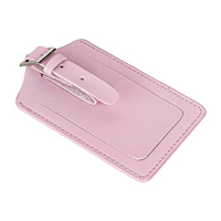 Étiquette de bagage de voyage élégante et de haute qualité en cuir PU avec couleur Pantone personnalisée pour valise