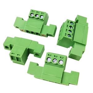 3.81mm Pitch Feed Through-Wall Double Flange Screw <b>Terminal</b> Block - Male-Female Solderless In-Line Connector Set 2-24P - Product Image 5