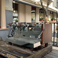 Mesin kopi Espresso hemat ganda 2 Grup Komersial profesional Italia 3 dalam 1