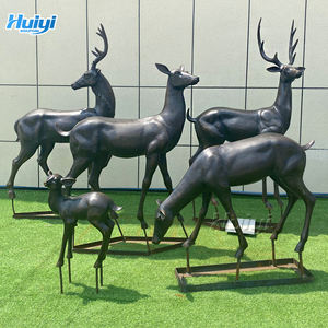 Özel yapılmış açık sanat hayvan döküm bronz geyik heykelleri ve pirinç ren geyiği satılık - Product Image 3