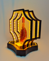 Présentoir lumineux de bouteille de vin de forme de cage à oiseaux de conception créative décoration de partie Prop présentateur de bouteille de champagne