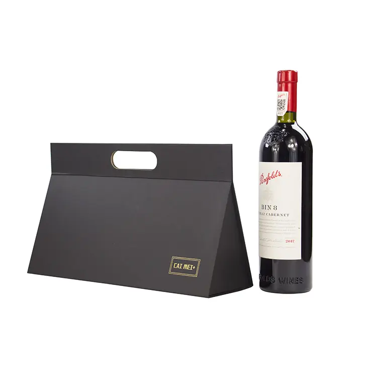 Özel Logo ile taşınabilir lüks manyetik katlanır şarap ambalaj karton kağıt hediye kutuları