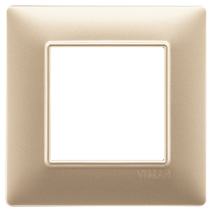 Vimar Matt Champagne Wall <b>Switch</b> Plate 8x13cm Square Design - Product Image 1