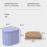 Toilette portable pliable en ABS CAPEXRV 20L pour le camping et les activités de plein air