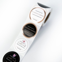 Autocollants personnalisés avec logo pour flacons cosmétiques et de soins de la peau, étiquettes imperméables en vinyle PVC imprimées avec dorure à chaud pour emballages d'huiles essentielles