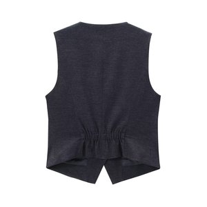 Zaz Clothing Gilet de costume en <span class=keywords><strong>lin</strong></span> imitation de maternité pour femmes avec <span class=keywords><strong>pantalon</strong></span> lanterne en <span class=keywords><strong>lin</strong></span> - Product Image 2