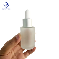 Flacon pulvérisateur d'huile essentielle en verre sablé 10ml 20ml 30ml 50ml à épaule plate, MOQ 100 pièces
