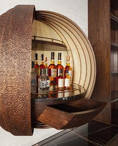 High-end Luxury <b>Wall</b>-<b>mounted</b> Spherical Bar <b>Cabinet</b> Integrated Wine Racks and Glass Holder <b>Display</b> for Villa Q Are You Trading - Product Image 2