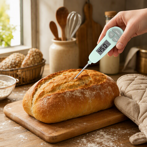 Thermomètre alimentaire numérique à lecture instantanée, sonde en acier inoxydable 304, thermomètre <span class=keywords><strong>de</strong></span> cuisson pour viande, pour la cuisson au four et la grillade, commutateur C/F - Product Image 2
