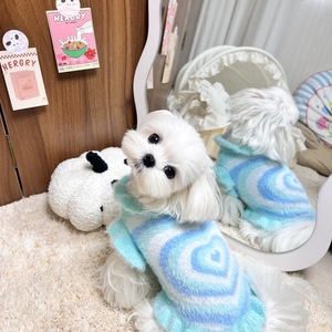 Pull pour animaux de compagnie de luxe à motif chaleureux, pull en laine décontracté pour chien et chat, chaud pour l'hiver, pull de créateur pour bichon, teddy, poméranien, maltais, <span class=keywords><strong>schnauzer</strong></span> - Product Image 3