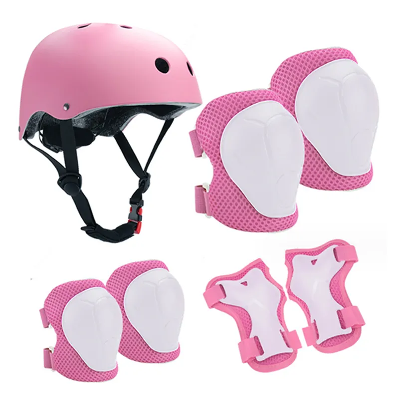 Boy Girl Kid Child Bike Protective Kit Set Skate Helmet Protection Gear Pad Knee Elbow Wrist Guard