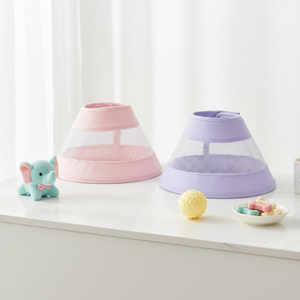 बिल्लियों/कुत्तों/पालतू जानवरों के लिए समायोज्य नरम सुरक्षात्मक वसूली एलिज़ाबेस्थान ई-कॉलर पीसी + डेक्रोन सामग्री टिकाऊ ठोस पैटर्न - Product Image 2