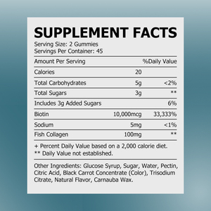 Gomitas de Colágeno para Mujer en Oferta, 10000mcg de Biotina para el Cabello y las Uñas, Gomitas de Belleza para el Bienestar, Sin GMO, Favorecen el Crecimiento del Cabello - Product Image 2