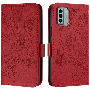 Étui en cuir Book Flip pour Nokia G22/G11/G21, étui pour carte <span class=keywords><strong>de</strong></span> crédit Nokia C02/12/C22 design rose - Product Image 4
