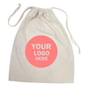 Sac en toile en coton 6oz, Logo personnalisé de haute qualité, petit sac à cordon, sac cadeau - Product Image 2