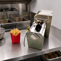Hoge snelheid automatische roestvrijstalen commerciële friet- en aardappelreepjes snijmachine voor fastfood centrale keukens