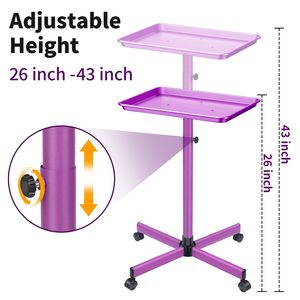 Carrito de Peluquería con Bandeja, Carrito de Trabajo para Salón de Belleza, Soporte Dorado para Carrito, Muebles de Salón, Carrito Móvil de Cocina, Artículos Modernos - Product Image 6