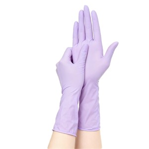 Guantes de nitrilo extra largos, gruesos, resistentes al aceite, impermeables, desechables, para lavar platos y uso doméstico. - Product Image 1