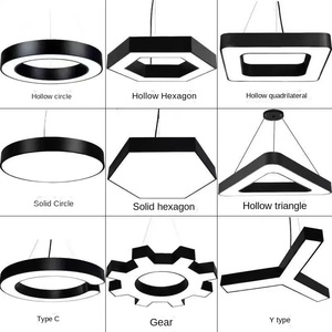 Lámpara colgante hexagonal moderna combinación de lámpara colgante LED de oficina de empalme para oficina de gimnasio - Product Image 2