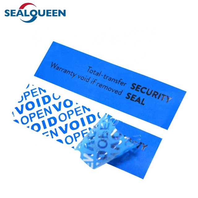 Custom Printed PET Self Seal VOID Tamper Evident Security Label with Serial Number