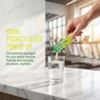 Poudre effervescente d'électrolytes sans sucre Amaz OEM, saveur citron et lime, nutrition sportive, énergie, hydratation pour adultes