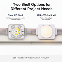 Lumières de Noël permanentes Gouly Morden Design IP68, source de lumière ponctuelle LED UCS7604 pour l'éclairage des fêtes avec contrôle Wi-Fi Cloud