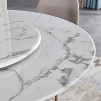 Table à manger en marbre de style italien de luxe avec chaise simple moderne légère Combinaison de supports Design minimaliste contemporain