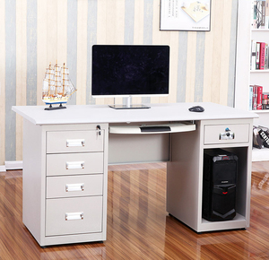 エグゼクティブオフィスデスク5引き出し付き冷間圧延スチールデスクオフィステーブル - Product Image 1